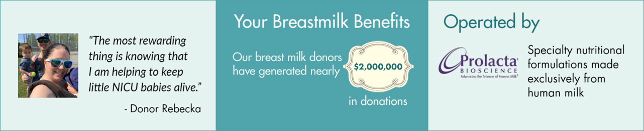 Your breast milk donations benefits the Susan G Komen foundation and to date you've help donate over $1,079,000!